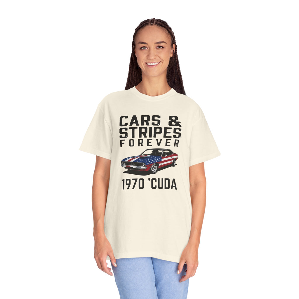 Cars & Stripes Forever 1970 Barracuda Tee