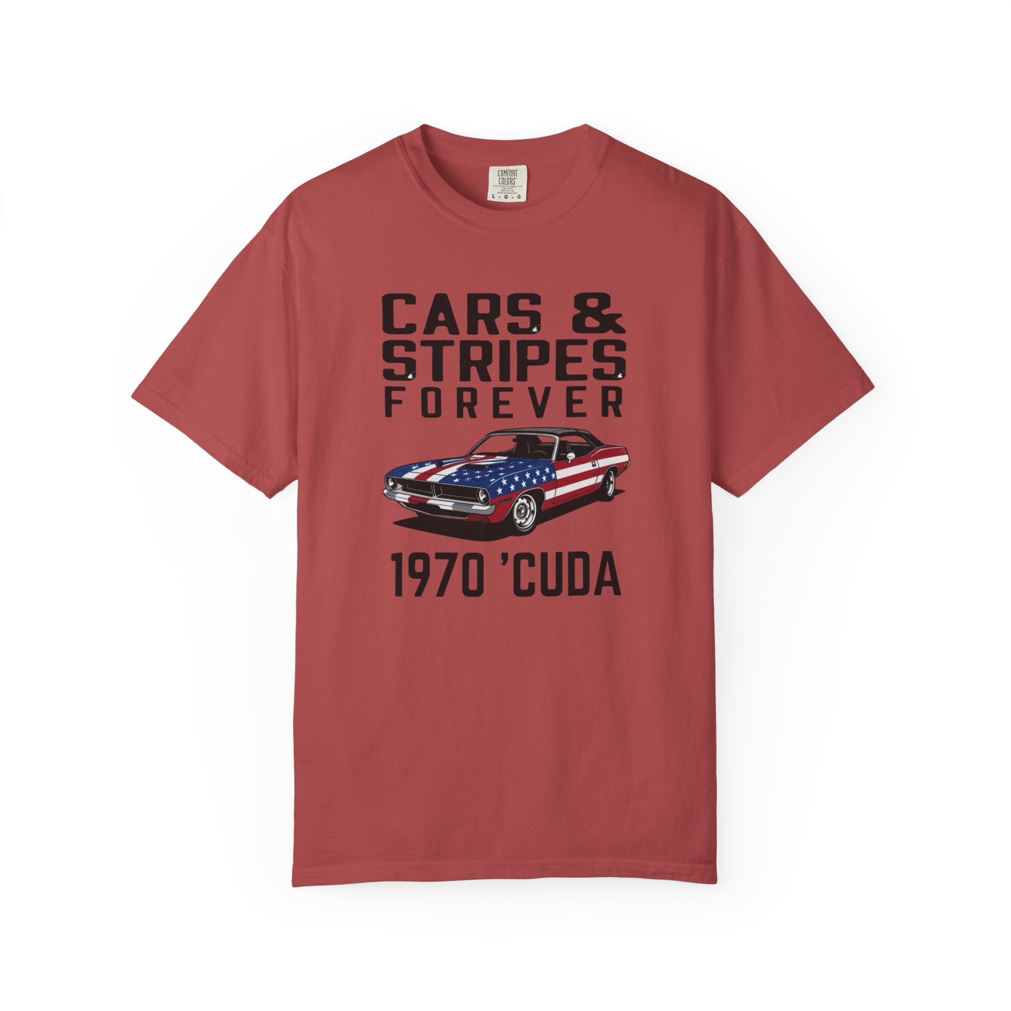 Cars & Stripes Forever 1970 Barracuda Tee
