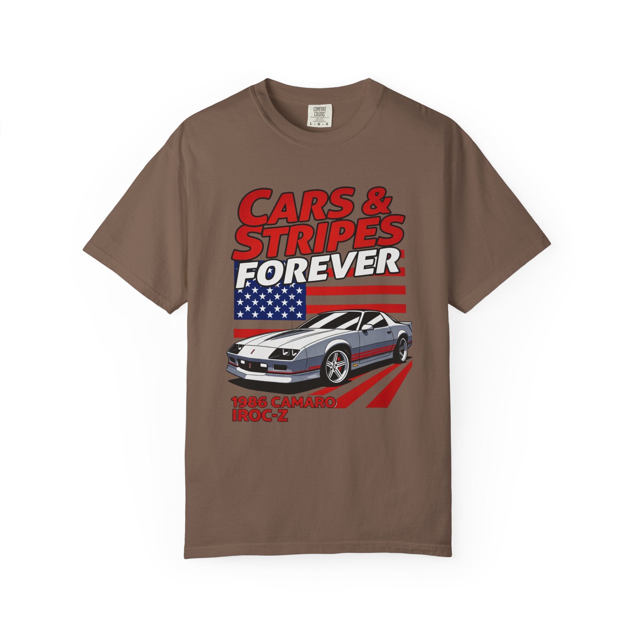 Cars & Stripes Forever 1986 Camero IROC-Z Tee