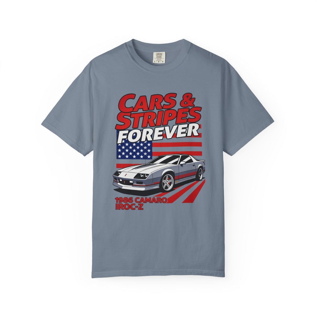 Cars & Stripes Forever 1986 Camero IROC-Z Tee