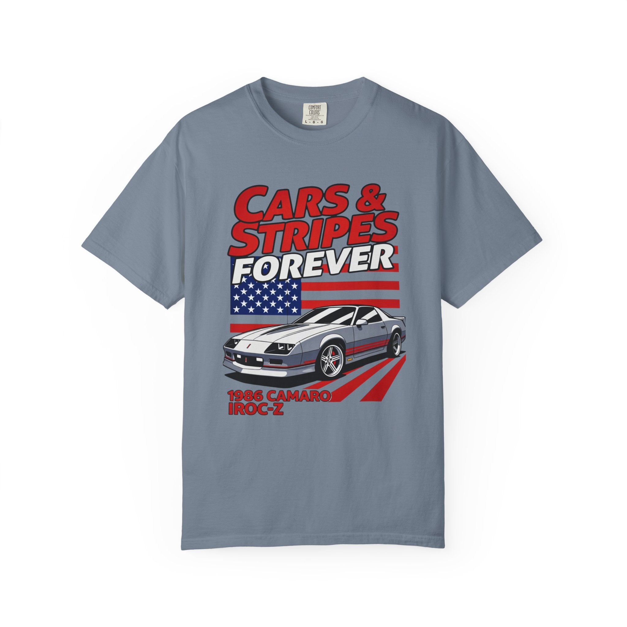 Cars & Stripes Forever 1986 Camero IROC-Z Tee