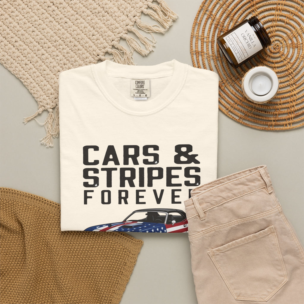 Cars & Stripes Forever 1970 Barracuda Tee