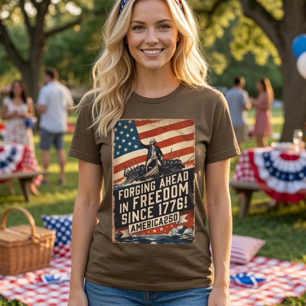 Forging Ahead In Freedom America250 Tee
