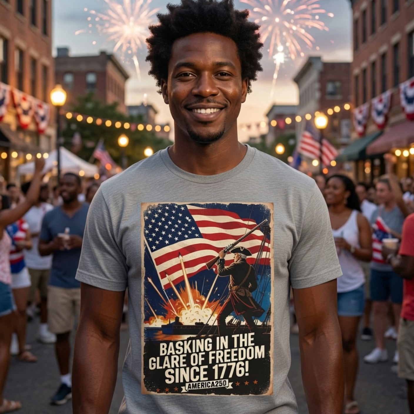 Basking In The Glare Of Freedom America250 Tee