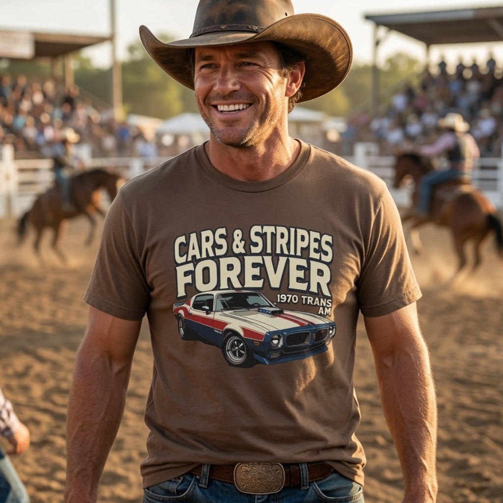 Cars & Stripes Forever 1970 Trans Am Tee