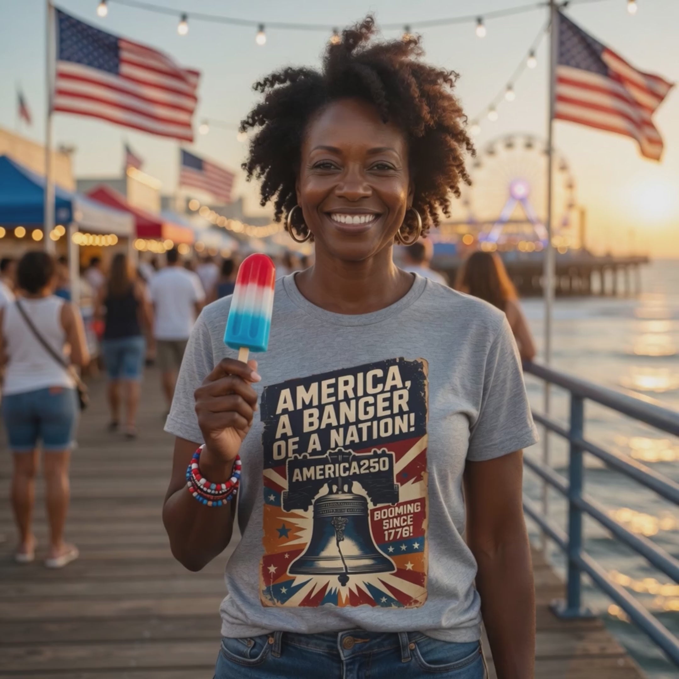 America, A Banger Of A Nation America250 Tee